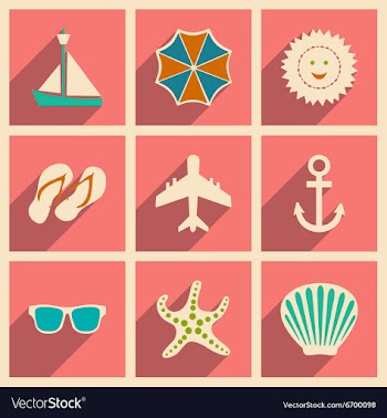 Flat with shadow concept and mobile application vector image
