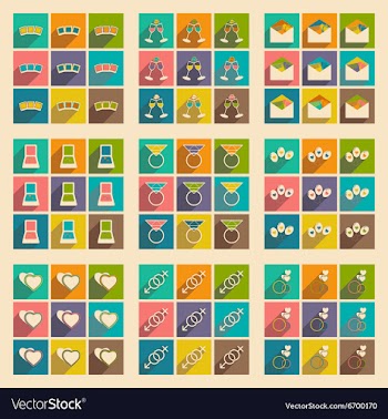 Flat with shadow concept and mobile application vector image
