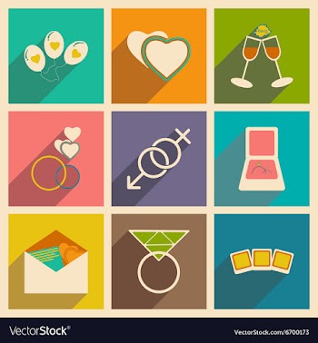 Flat with shadow concept and mobile application vector image