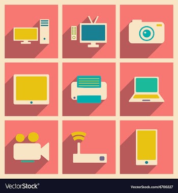 Flat with shadow concept and mobile application vector image