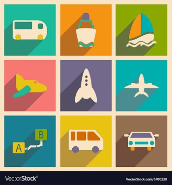 Flat with shadow concept and mobile application vector image