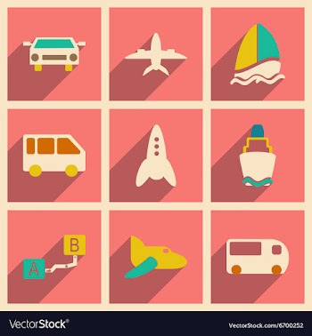 Flat with shadow concept and mobile application vector image