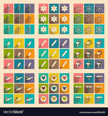 Flat with shadow concept and mobile application vector image