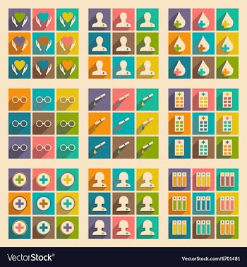 Flat with shadow concept and mobile application vector image