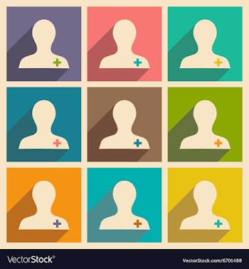 Flat with shadow concept and mobile application vector image
