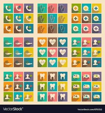 Flat with shadow concept and mobile application vector image