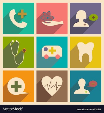 Flat with shadow concept and mobile application vector image