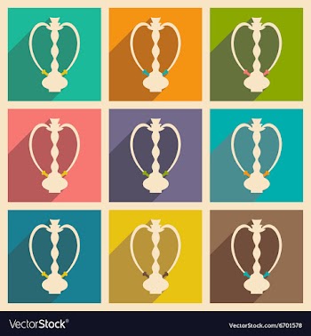 Flat with shadow concept and mobile application vector image