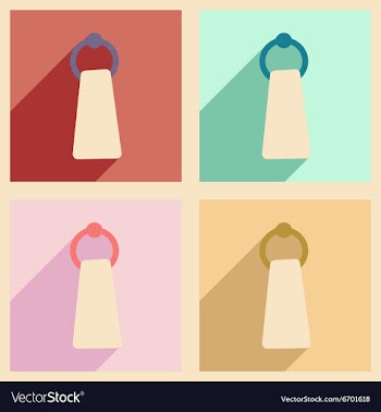 Flat with shadow concept and mobile application vector image