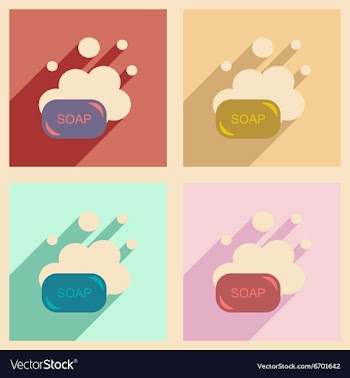 Flat with shadow concept and mobile application vector image