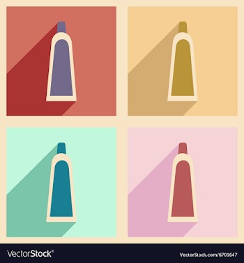 Flat with shadow concept and mobile application vector image