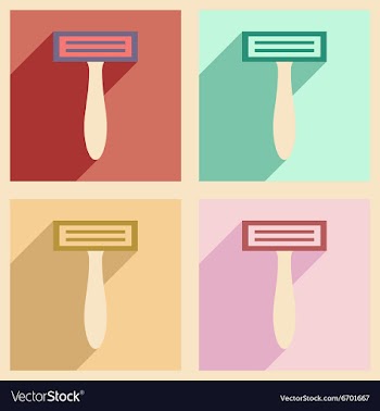 Flat with shadow concept and mobile application vector image