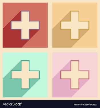 Flat with shadow concept and mobile application vector image