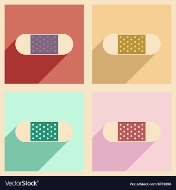Flat with shadow concept and mobile application vector image