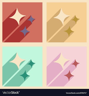 Flat with shadow concept and mobile application vector image