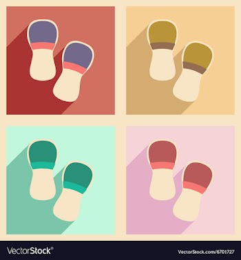 Flat with shadow concept and mobile application vector image