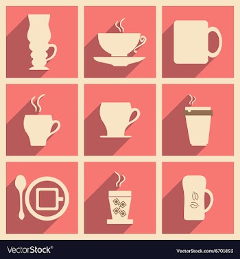 Flat with shadow concept and mobile application vector image