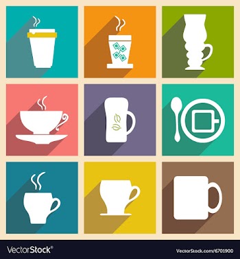 Flat with shadow concept and mobile application vector image