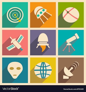 Flat with shadow concept and mobile application vector image