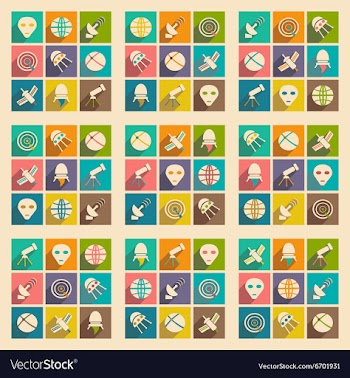 Flat with shadow concept and mobile application vector image