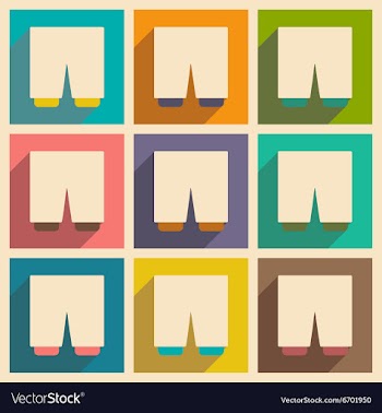 Flat with shadow concept and mobile application vector image