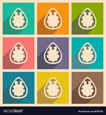 Flat with shadow concept and mobile application vector image