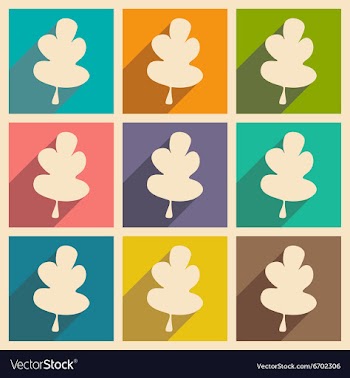 Flat with shadow concept and mobile application vector image