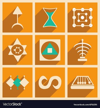 Flat with shadow concept and mobile application vector image
