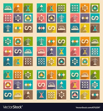 Flat with shadow concept and mobile application vector image