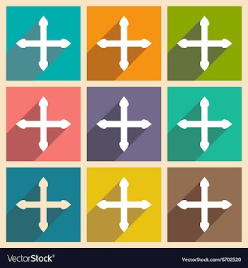 Flat with shadow concept and mobile application vector image