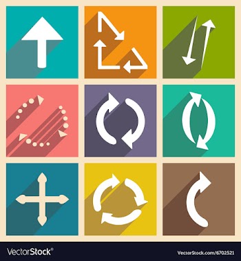 Flat with shadow concept and mobile application vector image