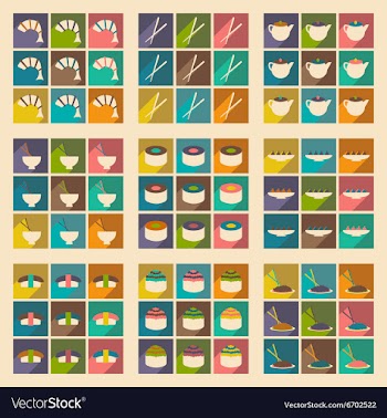 Flat with shadow concept and mobile application vector image