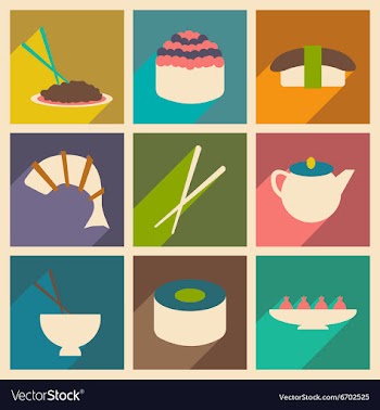 Flat with shadow concept and mobile application vector image