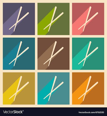 Flat with shadow concept and mobile application vector image