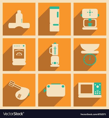 Flat with shadow concept and mobile application vector image