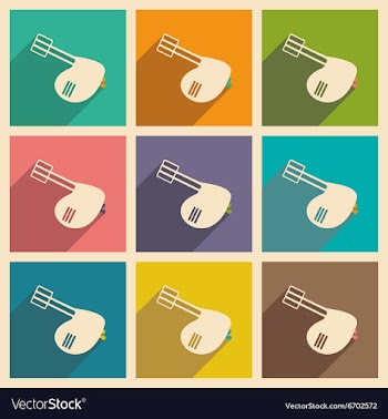 Flat with shadow concept and mobile application vector image