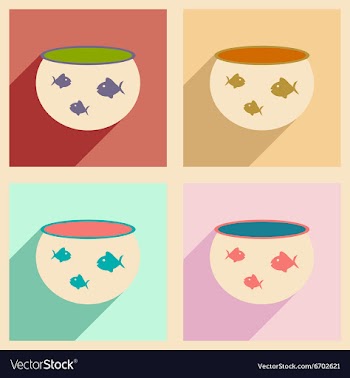 Flat with shadow concept and mobile application vector image
