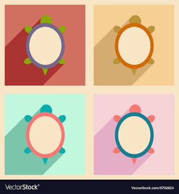 Flat with shadow concept and mobile application vector image