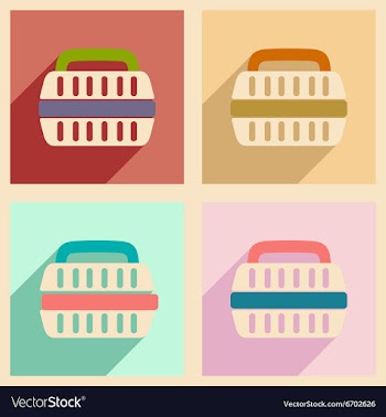 Flat with shadow concept and mobile application vector image