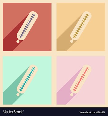 Flat with shadow concept and mobile application vector image