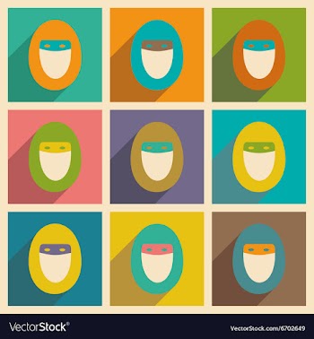 Flat with shadow concept and mobile application vector image