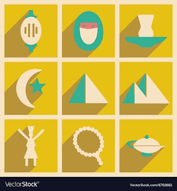 Flat with shadow concept and mobile application vector image