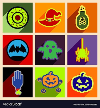 Flat with shadow concept and mobile application vector image