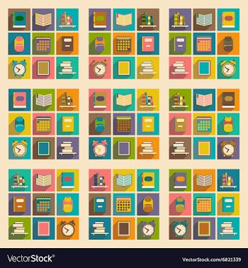 Flat with shadow concept and mobile application vector image