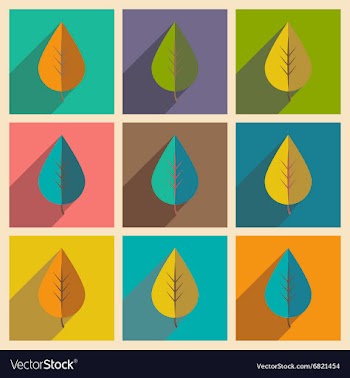 Flat with shadow concept and mobile application vector image