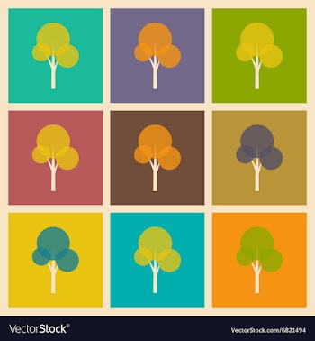 Flat with shadow concept and mobile application vector image