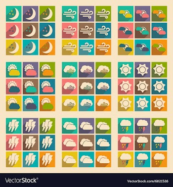 Flat with shadow concept and mobile application vector image