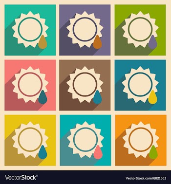 Flat with shadow concept and mobile application vector image