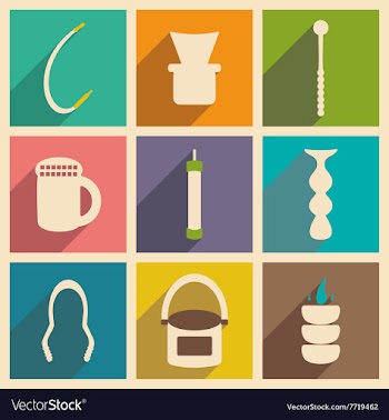 Flat with shadow concept and mobile application vector image
