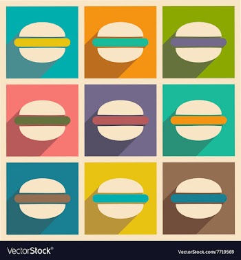 Flat with shadow concept and mobile application vector image